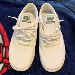 White on White Nike shoes